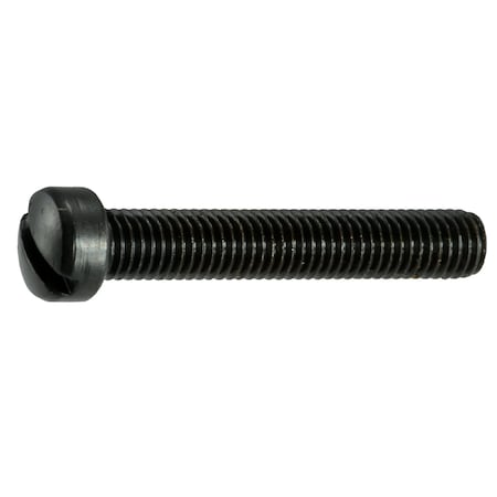 Midwest Fastener #8-40 x 1 in Slotted Fillister Machine Screw, Black Oxide Steel, 5 PK 32925